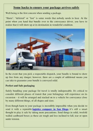 some hacks to ensure your package arrives safely