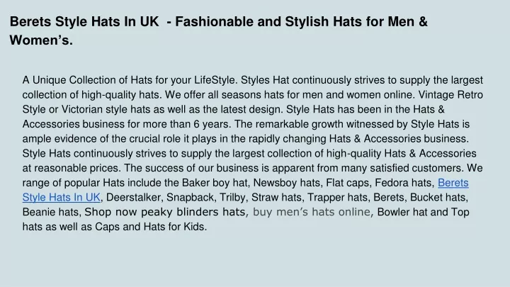 berets style hats in uk fashionable and stylish hats for men women s