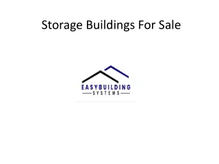 Storage Buildings For Sale
