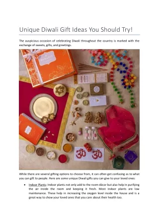 unique diwali gift ideas you should try