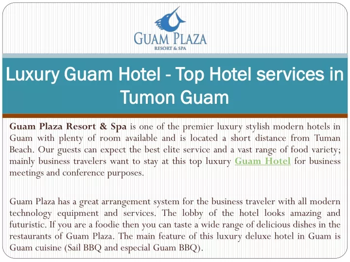 luxury guam hotel top hotel services in tumon guam