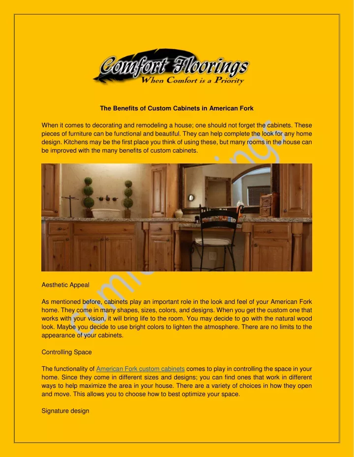 the benefits of custom cabinets in american fork