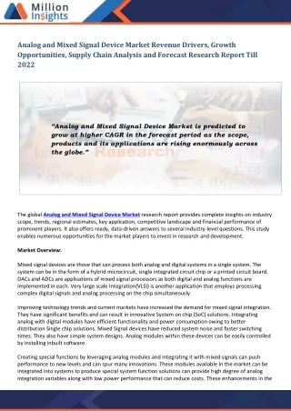 analog and mixed signal device market revenue