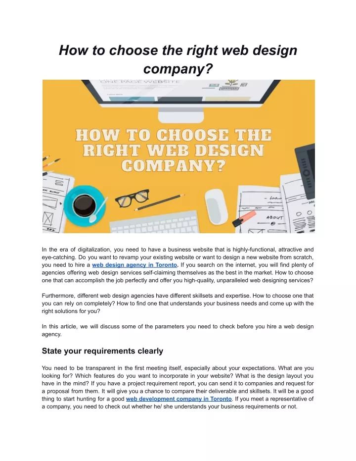 how to choose the right web design company