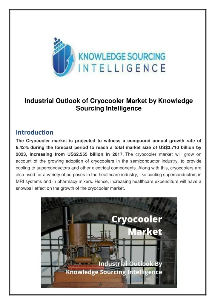 industrial outlook of cryocooler market