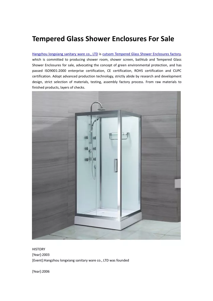 tempered glass shower enclosures for sale