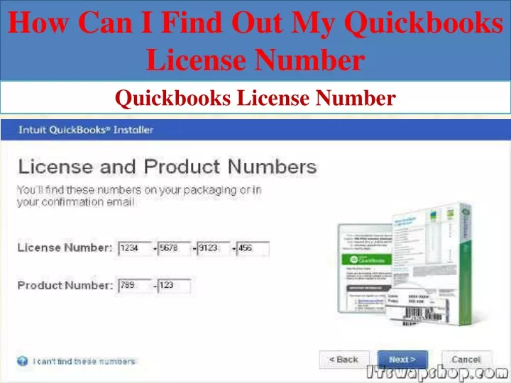 how can i find out my quickbooks license number