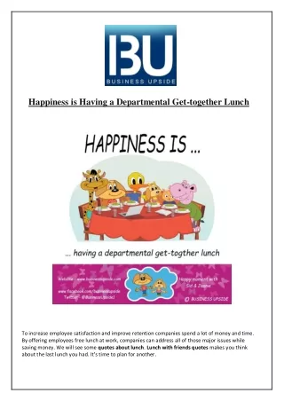 happiness is having a departmental get together
