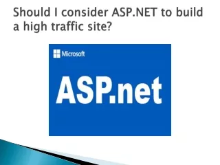 Should I consider ASP.NET to build a high traffic site?