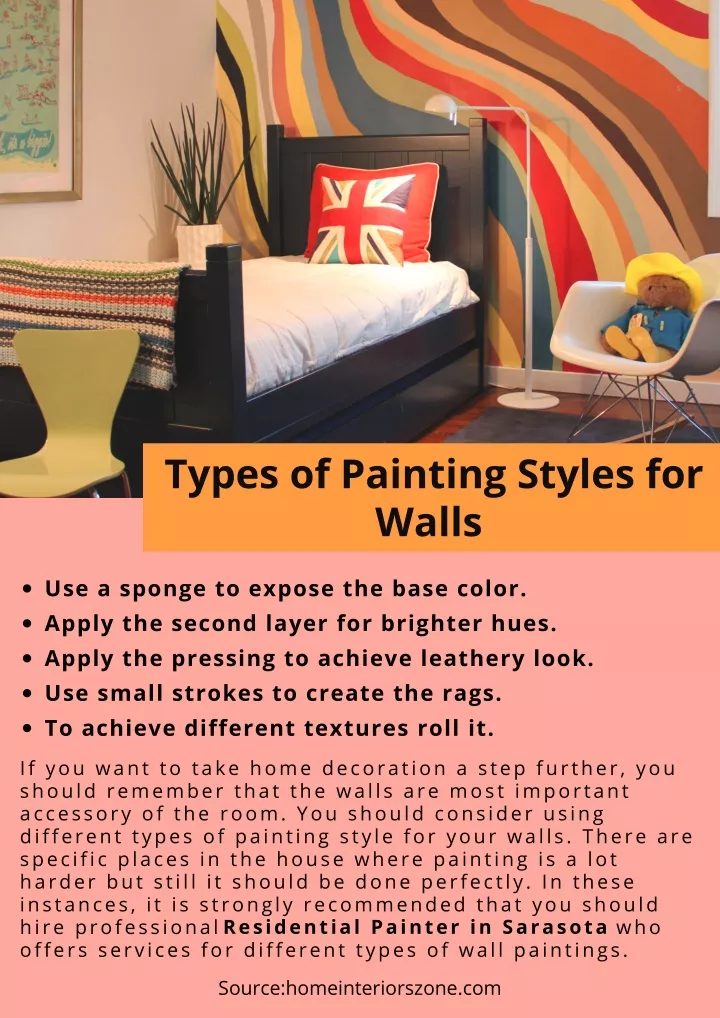 types of painting styles for walls