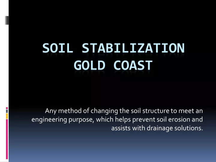 soil stabilization gold coast