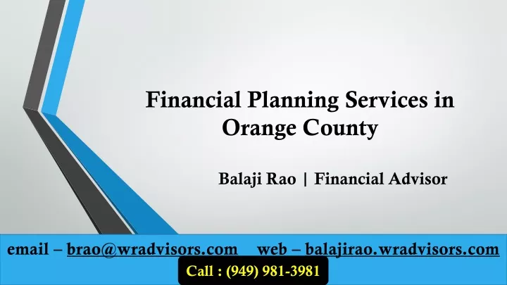 financial planning services in orange county