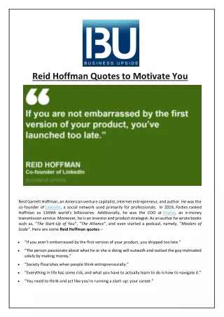 reid hoffman quotes to motivate you