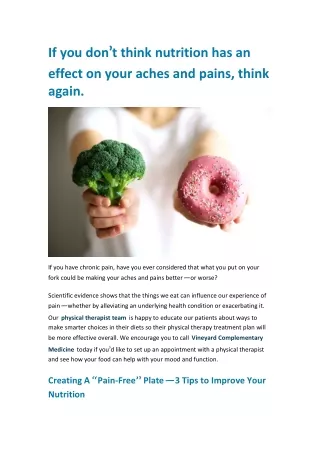 if you don t think nutrition has an effect