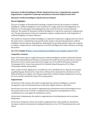 enterprise artificial intelligence market