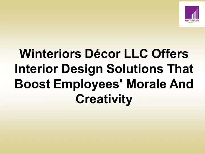 winteriors d cor llc offers interior design