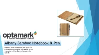 albany bamboo notebook pen