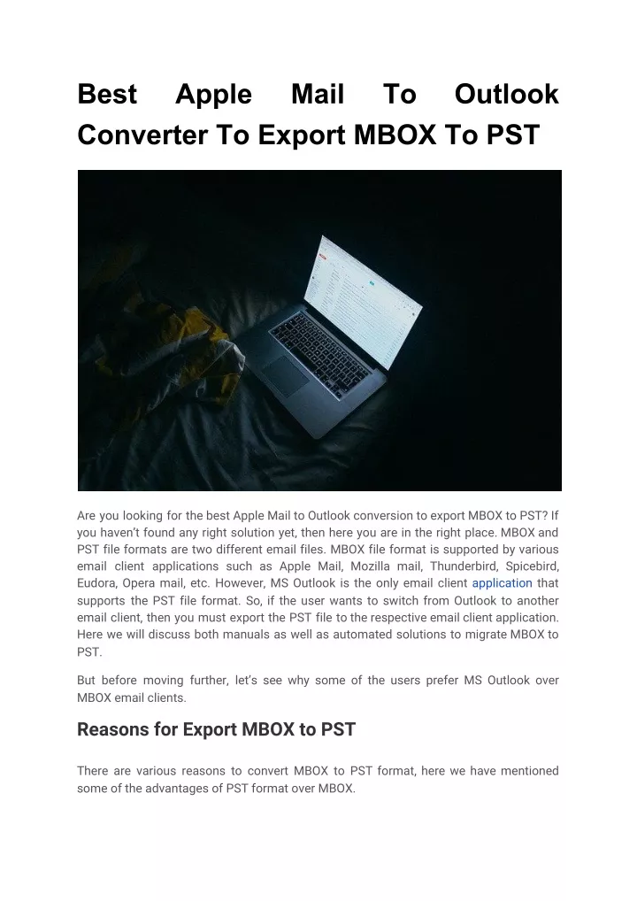 best converter to export mbox to pst