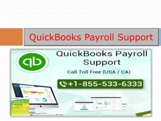 QuickBooks Payroll Support  1-855-533-6333