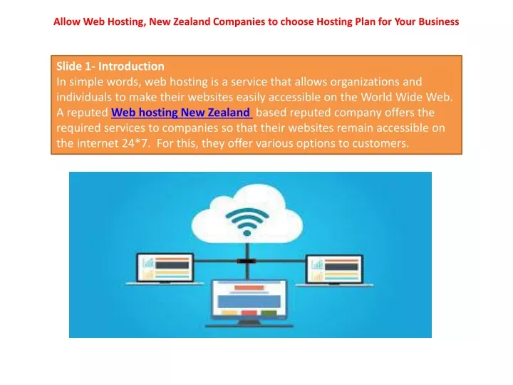 allow web hosting new zealand companies to choose hosting plan for your business