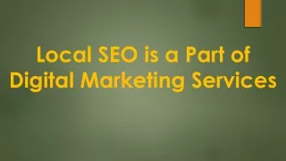 local seo is a part of digital marketing services