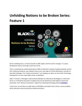 unfolding notions to be broken series feature 1