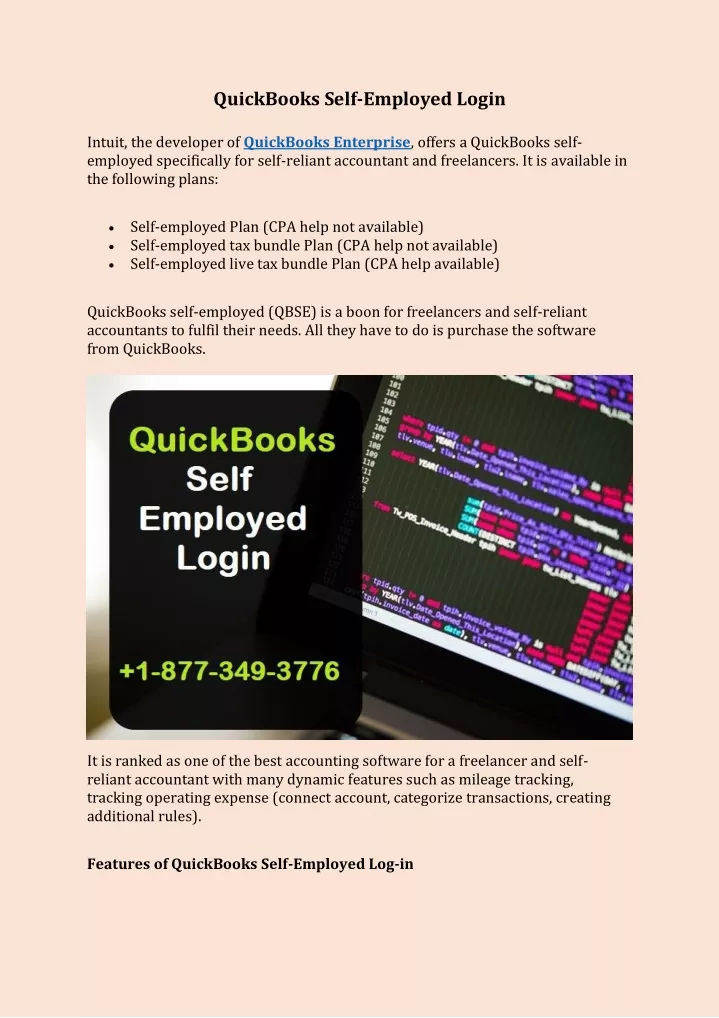 quickbooks self employed login intuit
