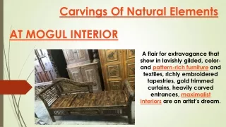 carvings of natural elements