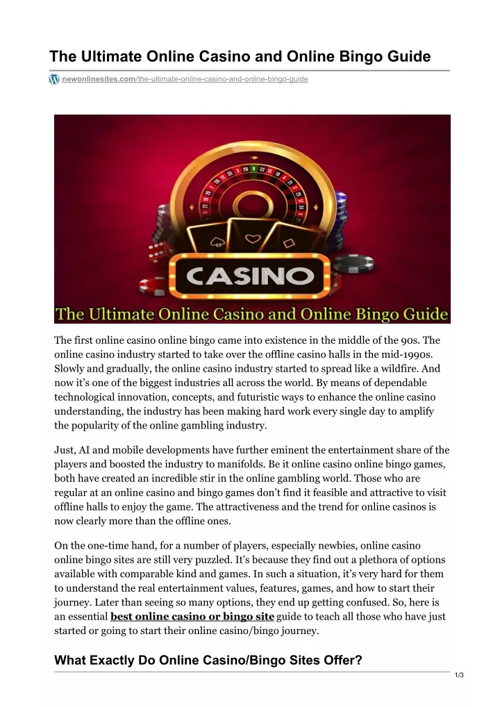 the ultimate online casino and online bingo guide