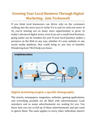 growing your local business through digital