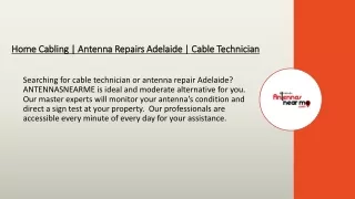 Home Cabling | Antenna Repairs Adelaide | Cable Technician