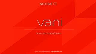 VANI Production Tracking Software | Project Management Software | Task Management