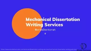 mechanical dissertation writing services