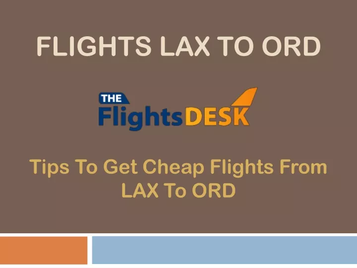 flights lax to ord