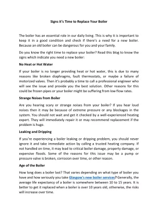 signs it s time to replace your boiler
