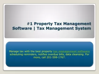 #1 Property Tax Management Software | Tax Management System