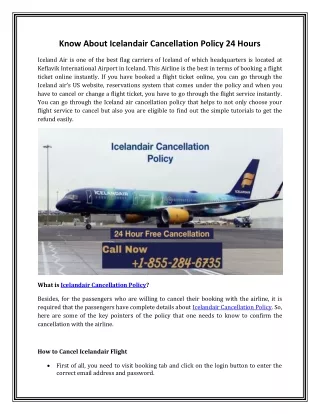 know about icelandair cancellation policy 24 hours