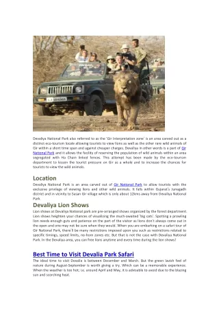 Gir Jeep Safari Online booking