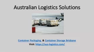 australian logistics solutions