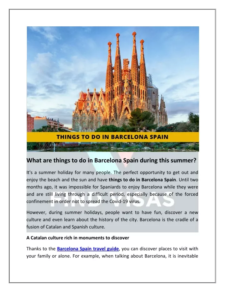 what are things to do in barcelona spain during