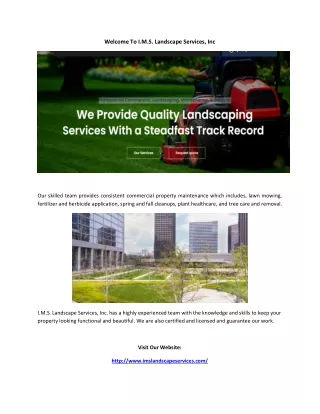 Commercial landscaping houston | imslandscapeservices.com