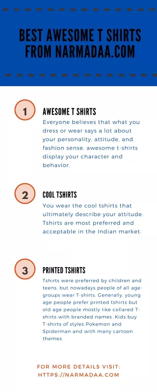 Best Awesome T-Shirts From Narmadaa.com