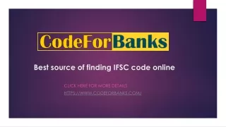 Best source of finding IFSC code online