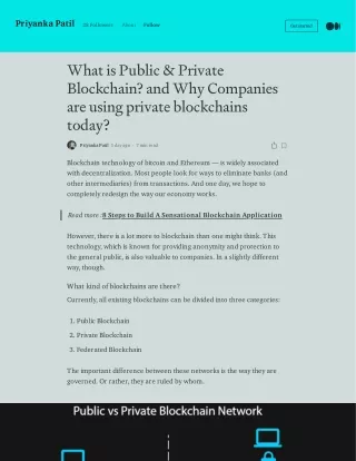What is Public & Private Blockchain? and Why Companies are using private blockchains today?