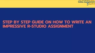 step by step guide on how to write an impressive