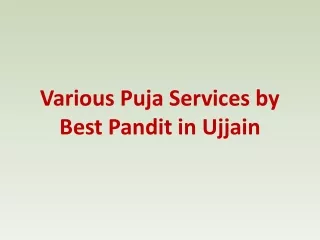 Various Puja Services by Best Pandit in Ujjain
