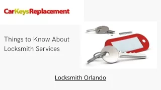 Things to Know About Locksmith Services - Things to Know About Locksmith Services