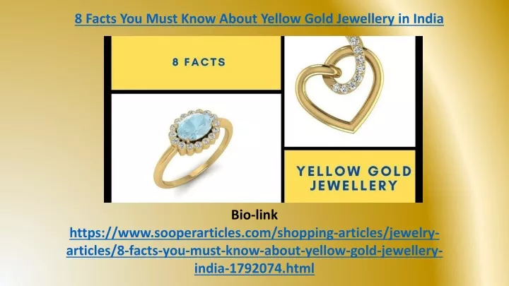 8 facts you must know about yellow gold jewellery