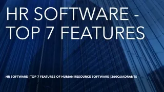 How to choose an Appropriate Human Resource Software – A Study by 360Quardants