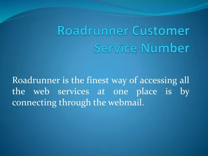 roadrunner customer service number